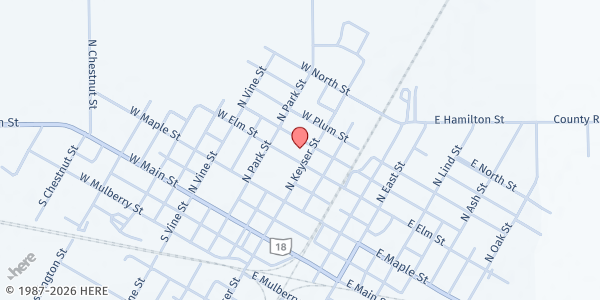 Map showing Immanuel Lutheran Church- Deshler at 220 W Elm St, Deshler, OH