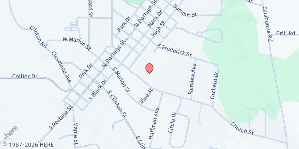 Map showing Doylestown Food Cupboard at , Doylestown, OH