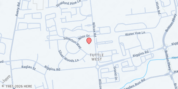 Map showing Noor Islamic Cultural Center - Pantry at 5001 WILCOX RD, DUBLIN, OH