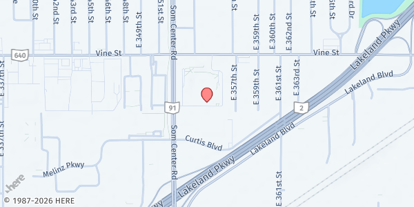 Map showing Eastlake Kiwanis Pantry at 35300 Vine St, Eastlake, OH