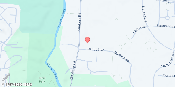 Map showing Hope Food Pantry at 3360 Patriot Boulevard, Easton, OH