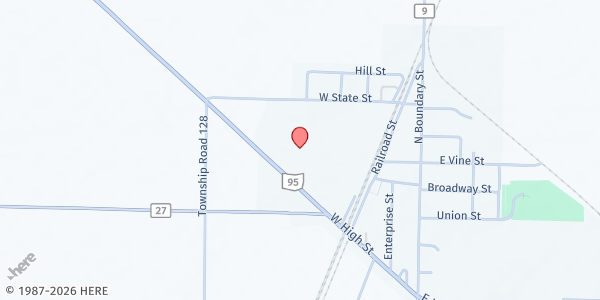 Map showing EEBC Food Pantry at 3055 Ohio 95, Edison, OH