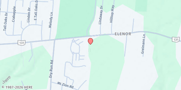Map showing House of Restoration Worship Center at 1487 Ohio 131, Elenor, OH