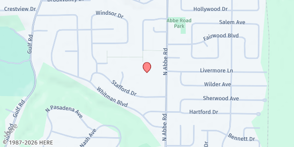 Map showing Solid Rock Community Church of Elyria - Pantry at 680 ABBE RD N, ELYRIA, OH