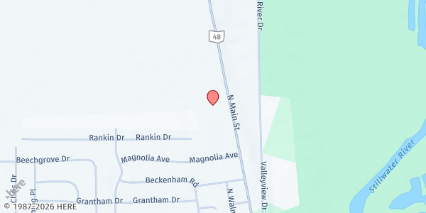 Map showing Englewood Christian Assembly of God at 415 N Main Street, Englewood, OH