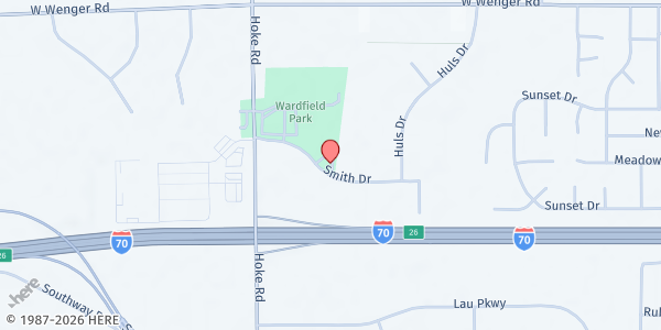 Map showing Northmont F.I.S.H. at 265 Smith Drive, Englewood, OH