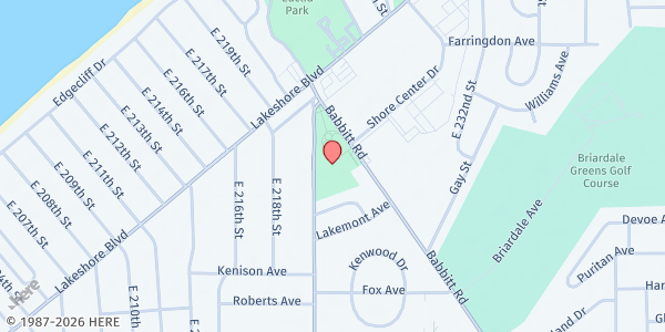 Map showing Euclid Hunger Task Force at 291 E 222ND ST RM 17, Euclid, OH