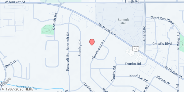 Map showing Pantry at Morewood Road at 3300 Morewood Rd, Fairlawn, OH