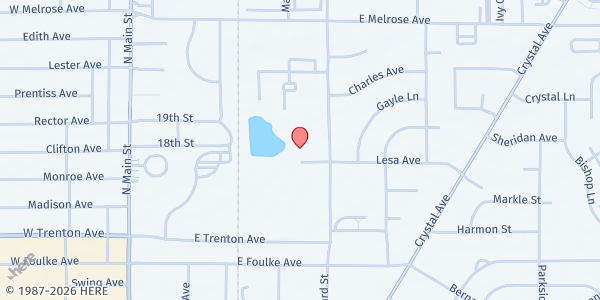 Map showing C.H.O.P.I.N. Hall Food Pantry at 1800 Blanchard, Findlay, OH