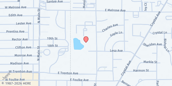 Map showing Chopin Hall at 1800 N Blanchard St #125, Findlay, OH