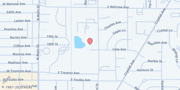 Map showing CHOPIN Hall at 1800 N Blanchard St #125, Findlay, OH