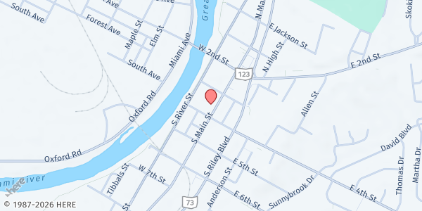 Map showing Franklin Area Community Services at Franklin Area Community Services, Franklin, OH