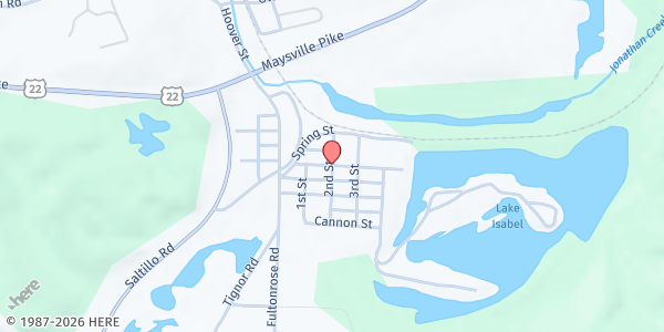 Map showing Limestone Valley Pantry at 2nd & Elm, Fultonham, OH