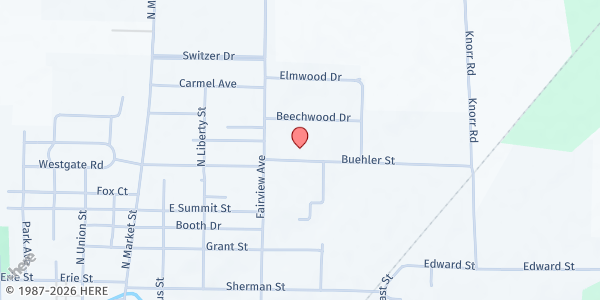 Map showing Ohio Heartland CAC Backpack Program - Galion at 124 Buehler Street, Galion, OH