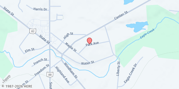 Map showing Nelson Garrettsville Community Cupboard - Park Ave at 8233 Park Ave, Garrettsville, OH