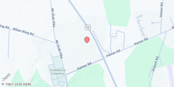 Map showing Georgetown Church of Christ at 149 Hamer Rd, Georgetown, OH