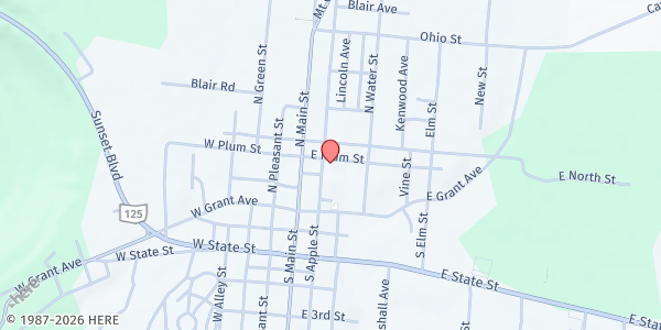 Map showing Helping Hands In Christian Service at 204 North Apple Street, Georgetown, OH