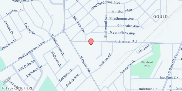 Map showing Heatherdowns Library at 3265 Glanzman Road, Glendale-Heatherdowns, OH