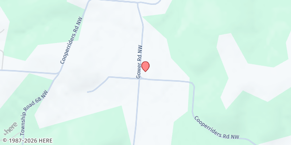 Map showing Hopewell/Madison Choice Pantry at 11742 Gower Road, Glenford, OH