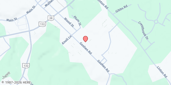 Map showing Goshen UMC at 6710 Goshen Road, Goshen, OH