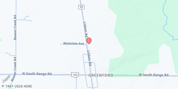 Map showing Big Reach Center Of Hope - Food Distribution Center at 11767 Lisbon Rd, Greenford, OH