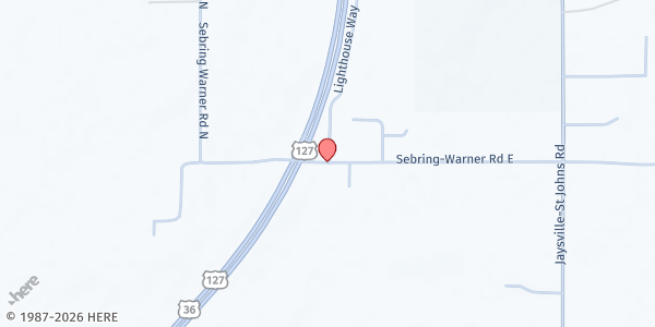 Map showing Radiant Hope Church at 5256 Sebring Warner Road, Greenville, OH