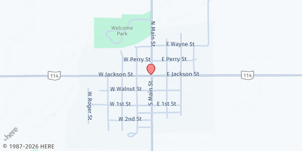 Map showing Rainbow Ministries at 5326 Co Rd 151, Grover Hill, OH
