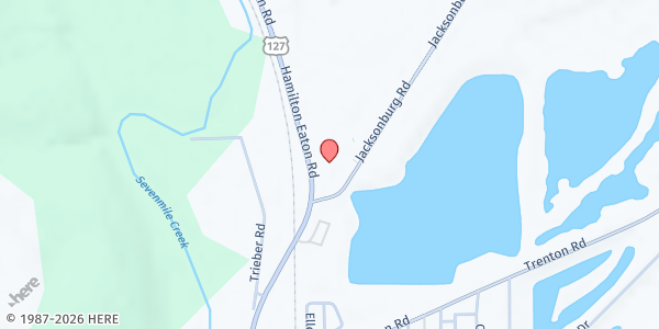 Map showing Holding Hands/C.D.C. at 2355 Jacksonburg Rd., Hamilton, OH