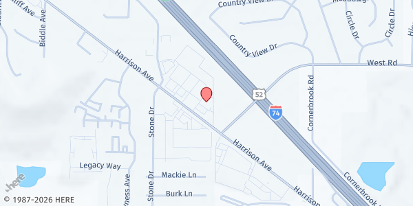 Map showing Church on Fire Harrison at 10544 Harrison Ave, Harrison, OH