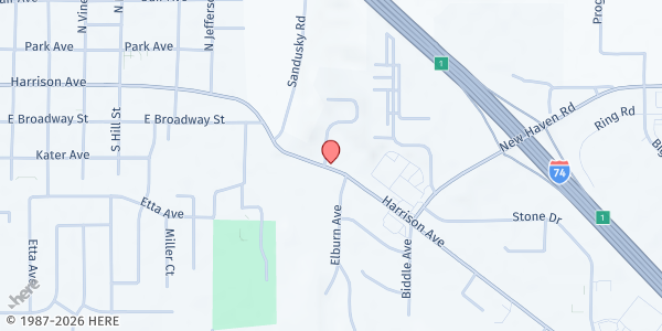 Map showing Harrison Avenue Assembly of God at 949 Harrison Avenue, Harrison, OH