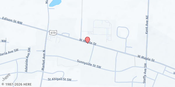 Map showing Lake Township FISH Pantry at 13155 Market Ave N, Hartville, OH