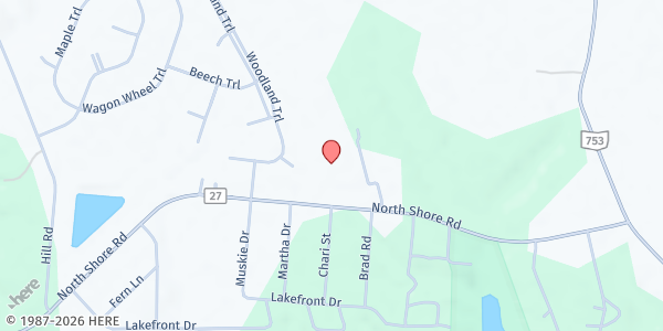 Map showing Greater Life Assembly at 12145 N Shore Dr, Hillsboro, OH