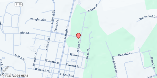 Map showing Samaritan Outreach Services - Hillsboro at 537 N East St, Hillsboro, OH