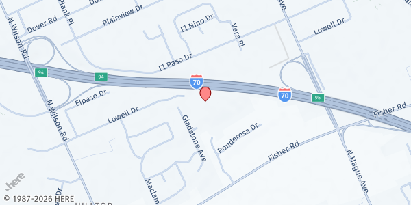 Map showing Feed My Sheep Street Ministry/Potters Ho - Hilltop at 3220 Lowell Drive, Hilltop, OH