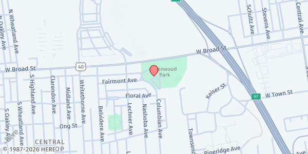 Map showing Glenwood Community Center at 1888 Fairmont Avenue, Hilltop, OH