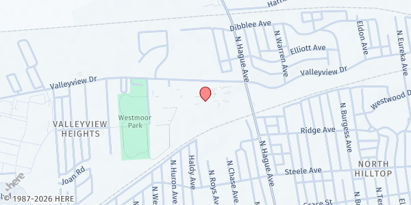 Map showing Hilltop YMCA Produce Market at 2879 Valleyview Drive, Hilltop, OH