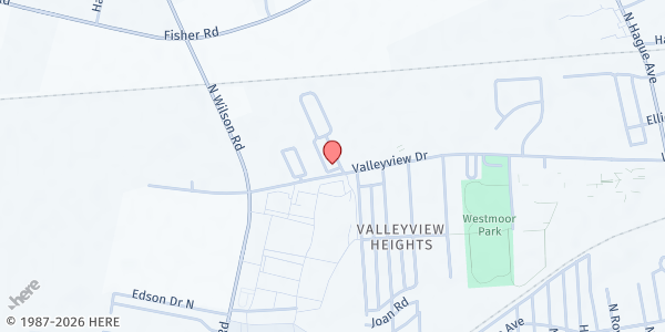 Map showing Our Lady of Guadalupe Food Pantry at 405 Industry Drive, Hilltop, OH