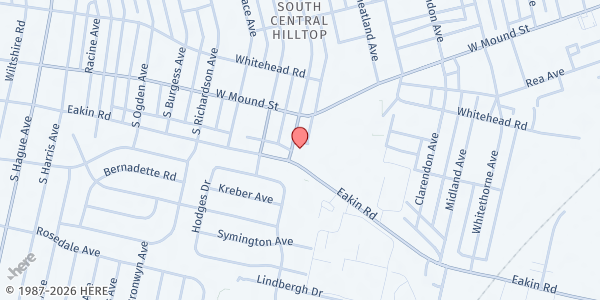 Map showing Run the Race Center at 880 South Wayne Avenue, Hilltop, OH