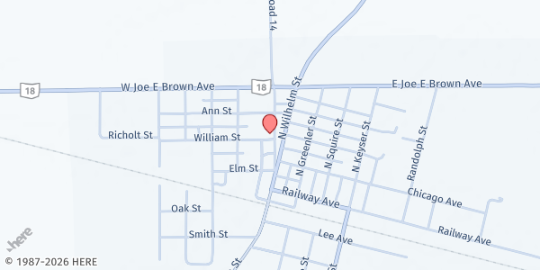 Map showing Blackburn Ministries at 300 Kaufman St., HOLGATE, OH