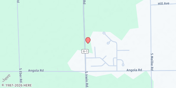 Map showing Agape Community Center at 225 Irwin Road, Holland, OH