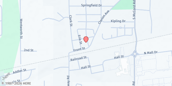 Map showing Living Faith United Methodist Church at 1240 Columbus Drive, Holland, OH
