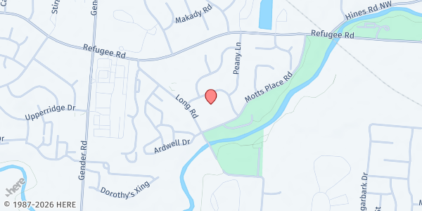 Map showing Zion Christian Assembly at 6930 Motts Place Road, Independence Village, OH