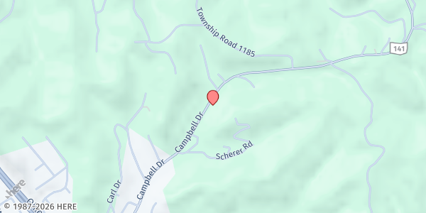 Map showing Campbell Chapel Church at 1709 Campbell Drive, Ironton, OH