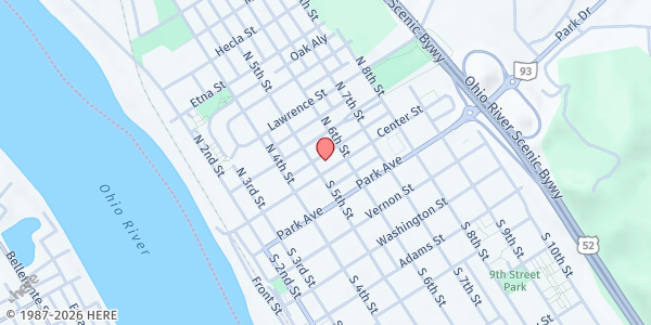 Map showing Harvest For the Hungry at 101 N 5th Street, Ironton, OH