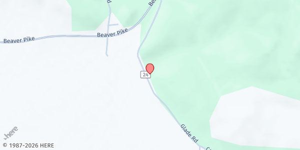 Map showing Bethel Ridge Food Pantry at 3342 Glade Road, Jackson, OH