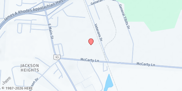 Map showing Jackson Area Festivals and Events - McCarty Lane at 521 McCarty Lane, Jackson, OH