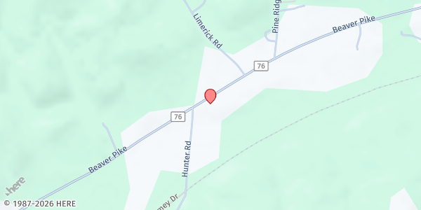 Map showing Jesus in the Hills Food Pantry at 12400 Beaver Pike, Jackson, OH