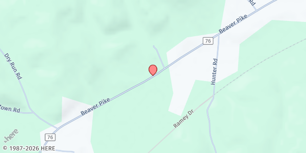 Map showing Jesus in the Hills Food Pantry - Food Distribution Center at 1240 Beaver Pike, Jackson, OH