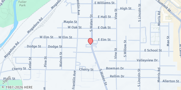 Map showing Kent Social Services - 1066 S Water St at 1066 S Water St, Kent, OH