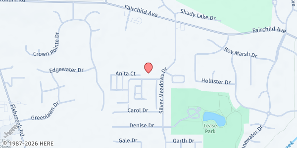 Map showing Miller Community House at 1211 Anita Dr, Kent, OH